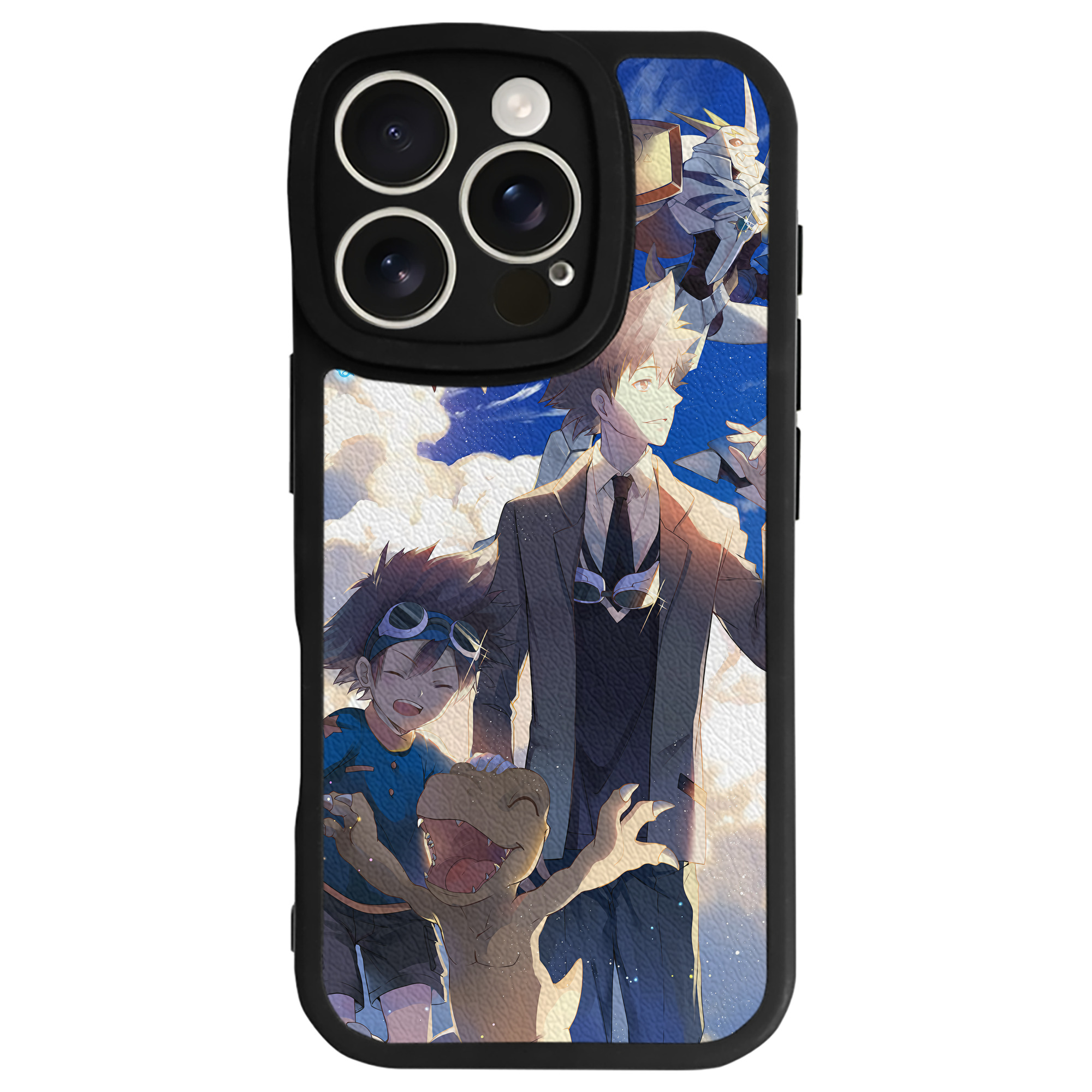 （画像用） Digimon デジタルモンスター/デジモン 【iPhone 16シリーズ対応】シリコンスマホケース（レザー調） 材質：シリコン